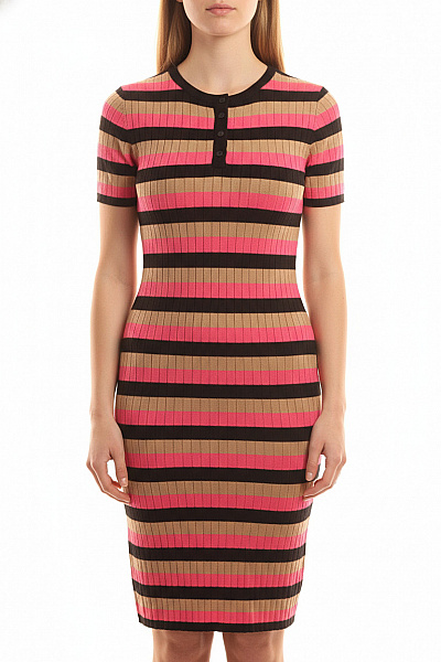 Bershka  Šaty Pletené Barevné Vel. S