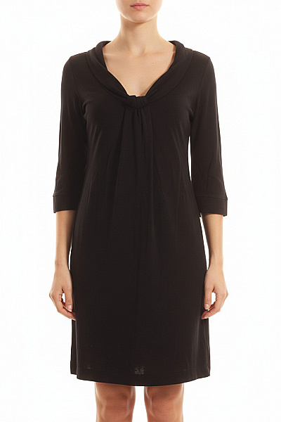 Hugo Boss Tričkové  Šaty Vlněné Černé Vel. S