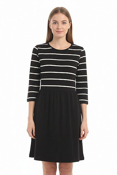 Tričkové  Šaty Černé ONLY Second Hand Vel. S