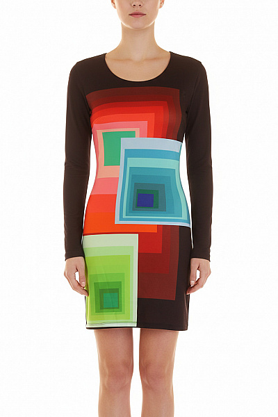 DESIGUAL Tričkové  Šaty Barevné Second Hand Vel. M