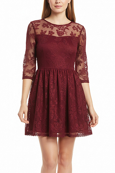 Bershka Šaty Vínová Vel. M