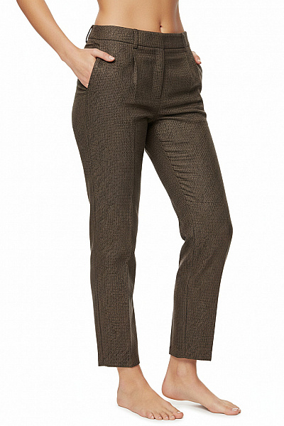 ZARA Dámské Chino Kalhoty Hnědé Vel. M