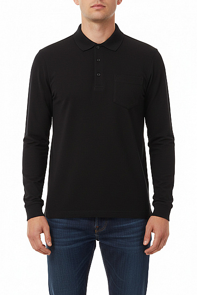 Pánské Tričko S Límečkem Černé ZARA Vel. L