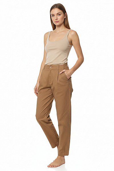 ZARA Dámské Chino Kalhoty Khaki Vel. XS