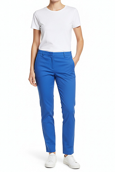 Dámské Chino Kalhoty Modré ZARA Vel. 42