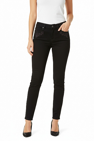 Dámské Kalhoty Rovné Černé GERRY WEBER Vel. 36