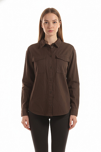 Riflová Dámská Košile Hnědá Monki Vel. XS