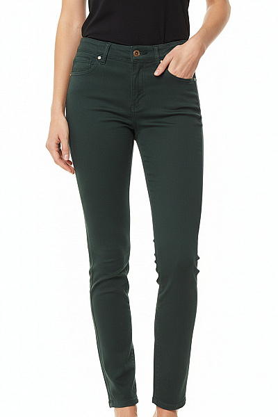 Dámské Kalhoty Rovné Zelené Indi & Cold Vel. 33/42