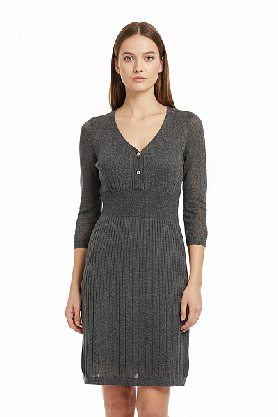 Sportmax  Šaty Pletené Černé Second Hand Vel. S