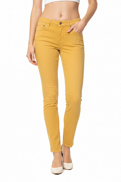 Dámské Kalhoty Žluté BENETTON Second Hand Vel. 28