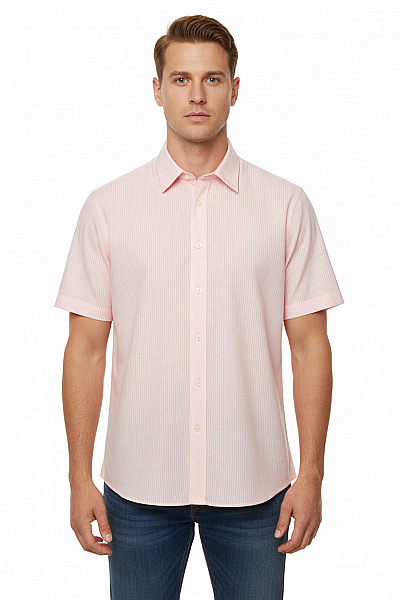 Pánská Košile Růžová Second Hand Vel. L