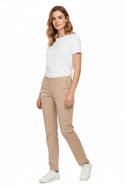 Dámské Chino Kalhoty Béžové COMMA Vel. 36