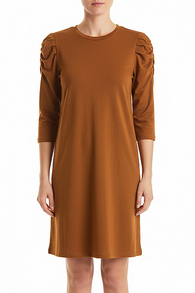 Tričkové  Šaty Hnědé ONLY Second Hand Vel. M