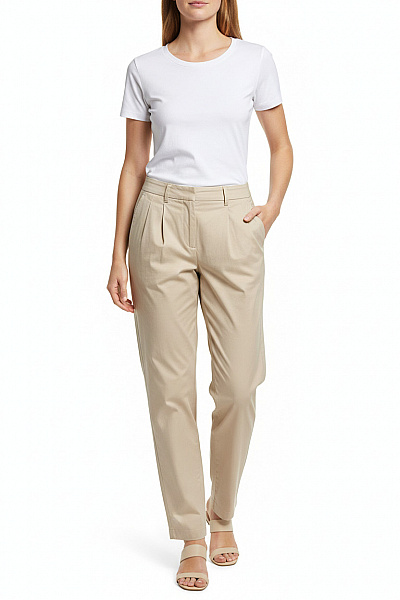 Dámské Kalhoty Béžové By Malene Birger Second Hand Vel. 36