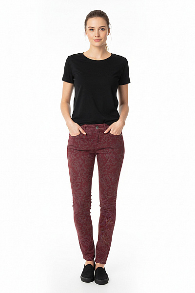 Pepe Jeans Dámské Kalhoty Vínová Second Hand Vel. 28/30