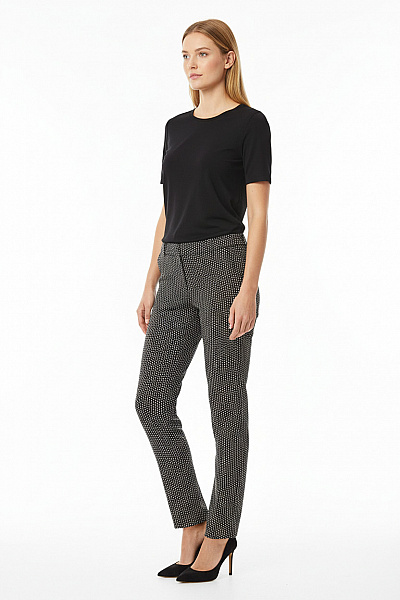 Dámské Kalhoty Rovné Černobílé Marella Vel. 34