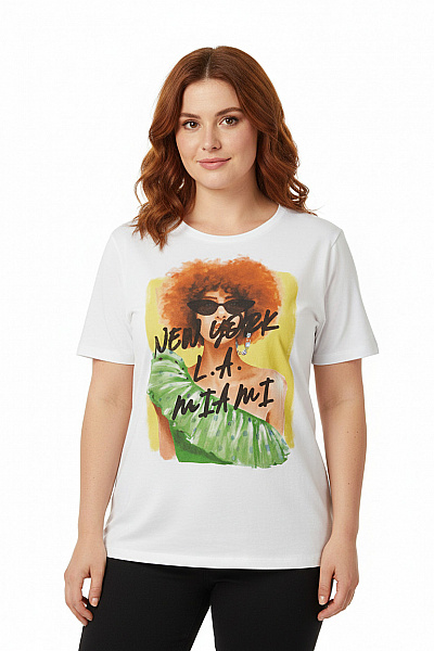 ZARA Dámské Tričko S Potiskem Bílé Second Hand Vel. L