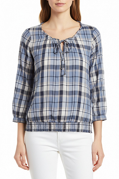 TOM TAILOR Vzorovaná  Halenka Modrá Vel. 38