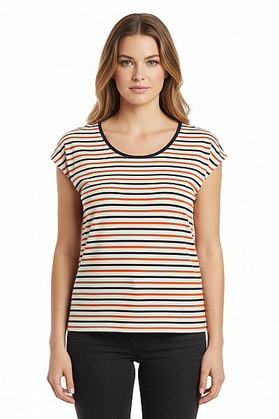 Dámské Tričko S Potiskem Barevné PIECES Vel. M