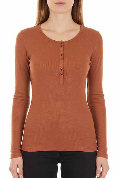 Jednoduché Dámské Tričko Hnědé S.OLIVER Vel. 38