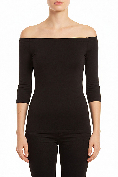 Jednoduché Dámské Tričko Černé New Look Second Hand Vel.  36