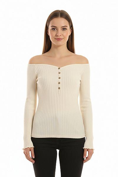 Jednoduché Dámské Tričko Béžové Vel. S