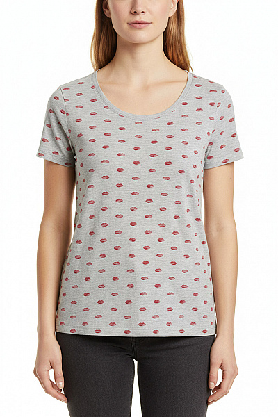 Esprit Dámské Tričko S Potiskem Šedé Second Hand Vel. M