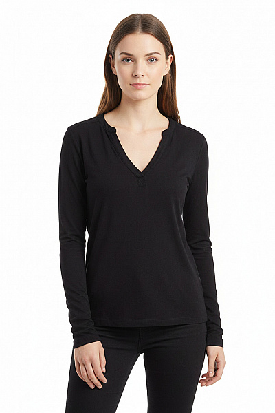 S.OLIVER Jednoduché Dámské Tričko Černé Vel. 36