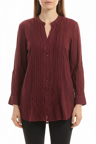 Společenská Dámská Košile Vínová Vel. 36/38