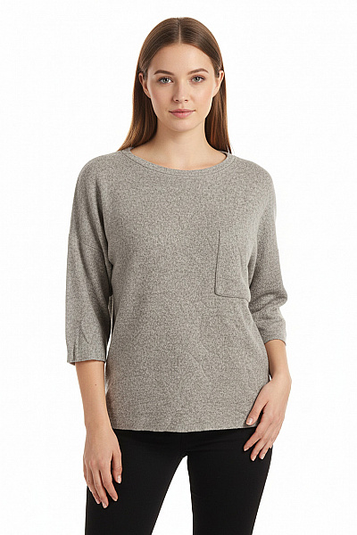 ZARA Jednoduché Dámské Tričko Šedé Vel. S