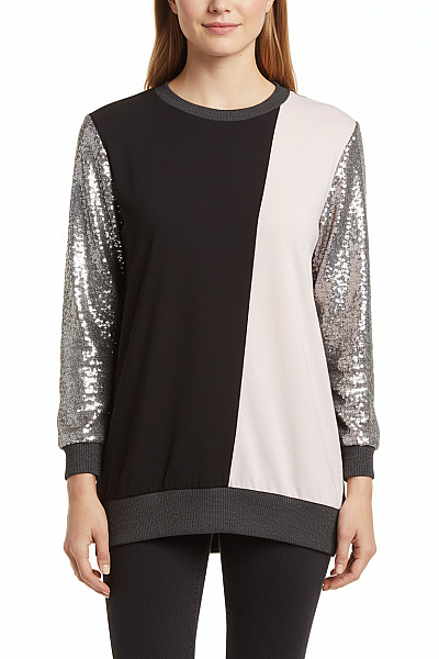 Pinko Vzorovaná  Halenka Černá