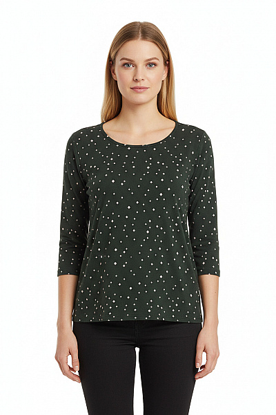 ONLY Vzorovaná  Halenka Zelená Second Hand Vel. L