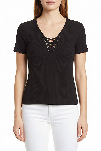 New Look Jednoduché Dámské Tričko Černé Second Hand Vel. 44