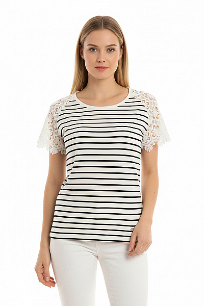 Dámské Tričko Černobílé DIESEL Vel. S