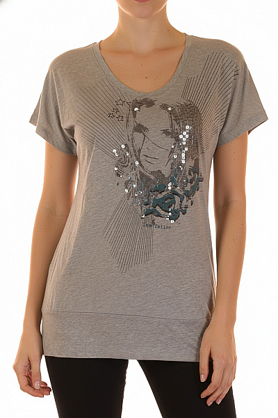 TOM TAILOR Dámské Tričko Šedé