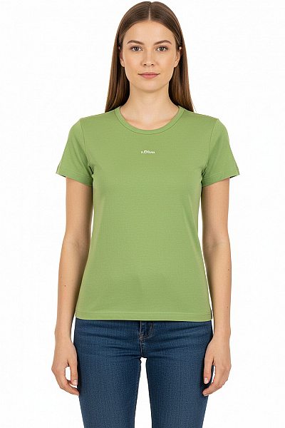 S.OLIVER Jednoduché Dámské Tričko Zelené Second Hand Vel. 38