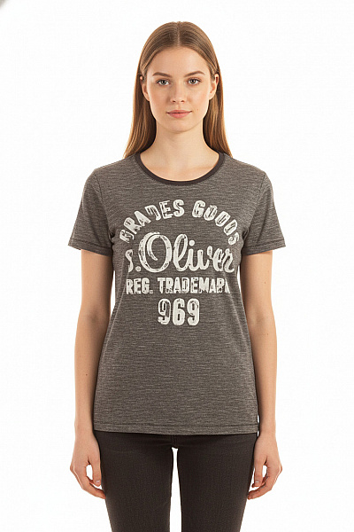 Dámské Tričko S Potiskem Šedé S.OLIVER Vel. S