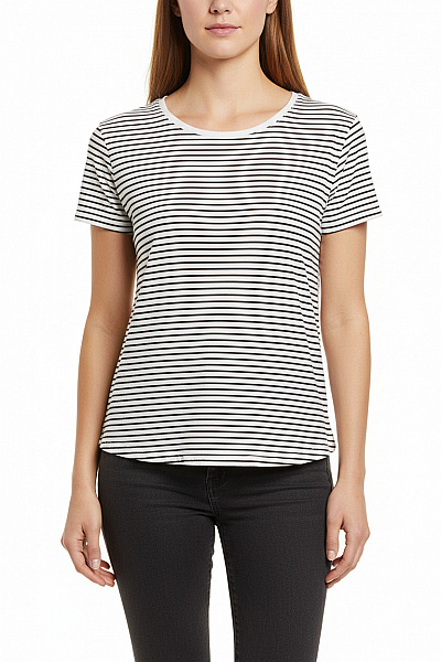 Dámské Tričko Černobílé S.OLIVER Second Hand