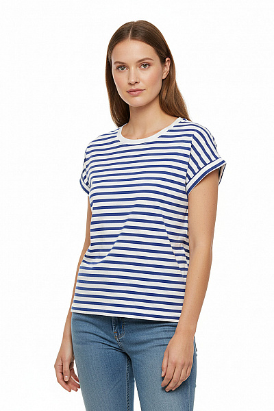 VERO MODA Dámské Tričko S Potiskem Modré Vel. M