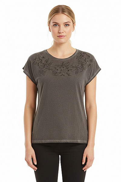 ONLY Dámské Tričko S Potiskem Šedé Vel. L