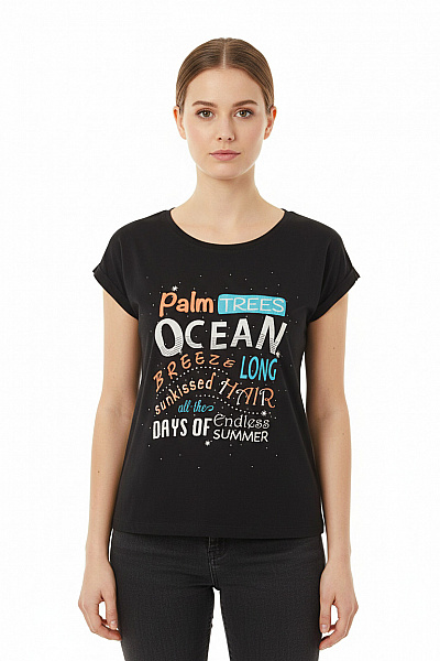 Dámské Tričko Černé Vel. M