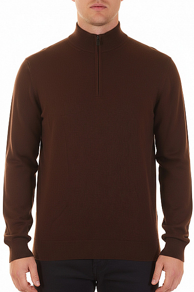 Pánský Svetr Vlněný Hnědý Vel. L