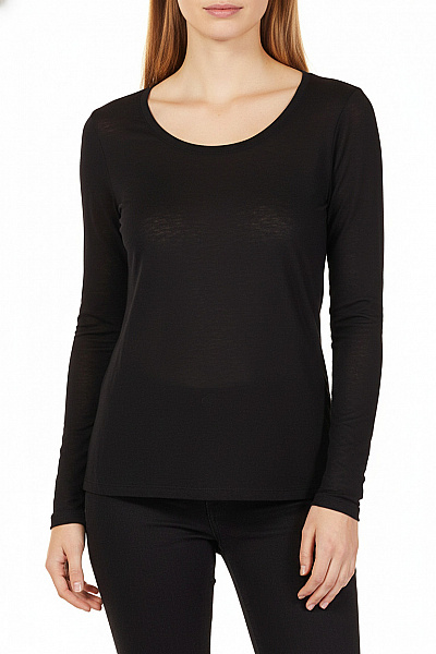 Jednoduché Dámské Tričko Černé BENETTON Vel. L