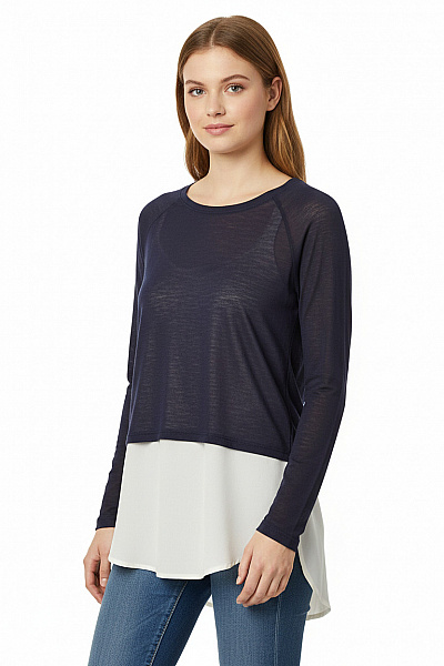  Halenka Jednobarevná Modrá VILA Vel. S