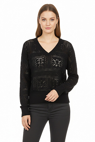 Dámský Svetr Černý VERO MODA Second Hand Vel. XS