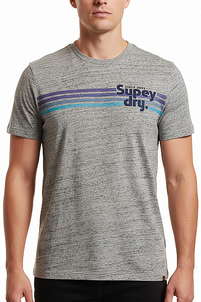 Pánské Tričko Šedé SUPERDRY