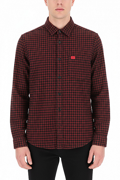 Hugo Boss Vzorovaná Pánská Košile Černá Vel. L