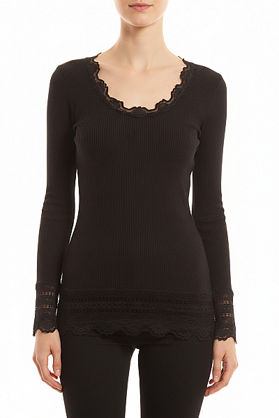 Jednoduché Dámské Tričko Černé