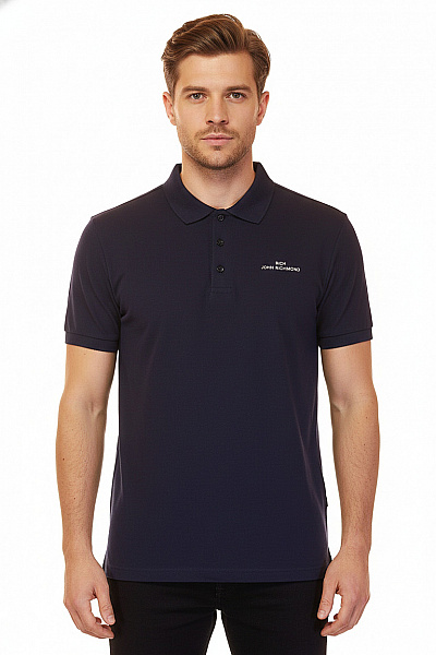 Richmond Pánské Tričko s Límečkem Modré Second hand Vel. L