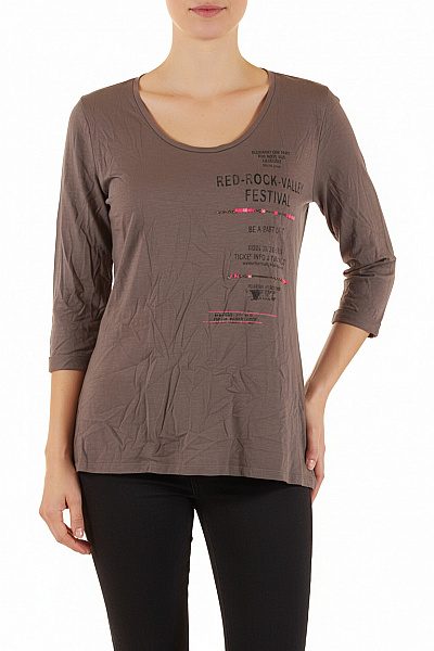 S.OLIVER Dámské Tričko S Potiskem Šedé